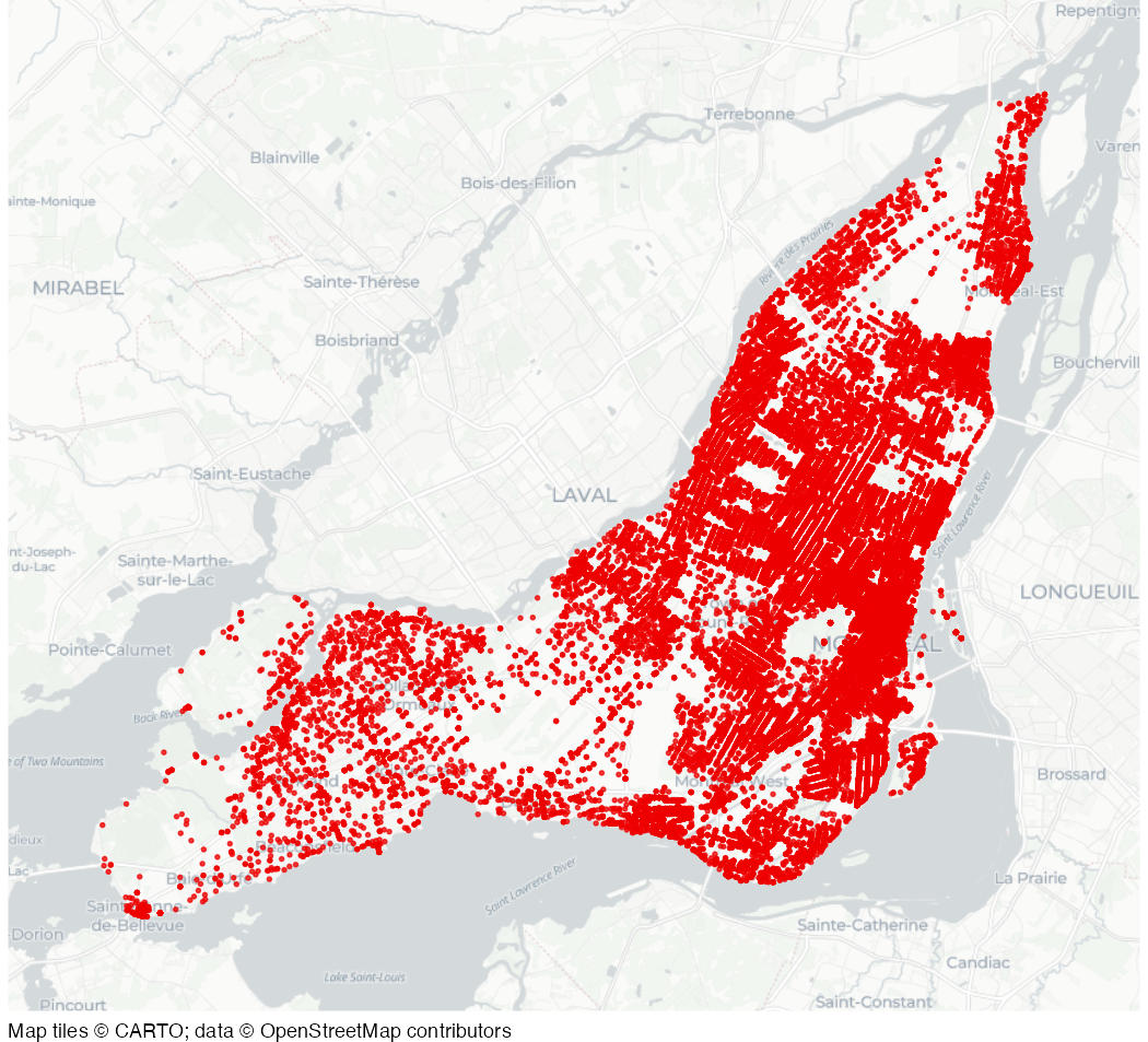 Damage to property in Montreal, 2016 to 2025