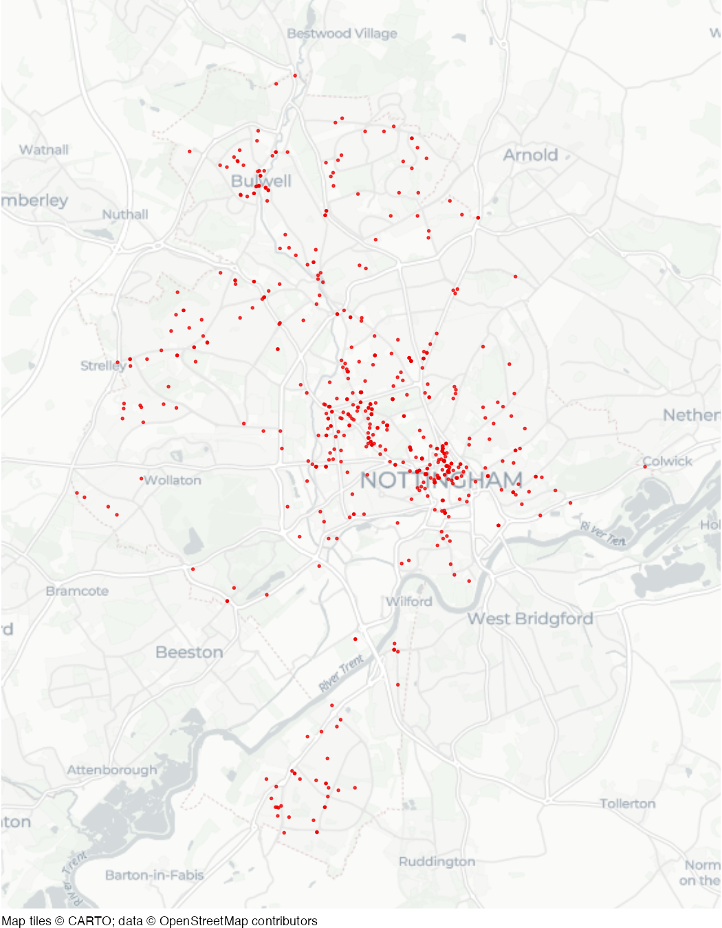Robberies in Nottingham