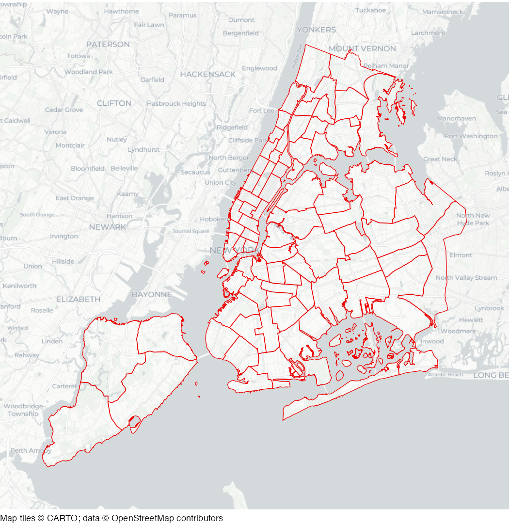 New York City Police precinct boundaries